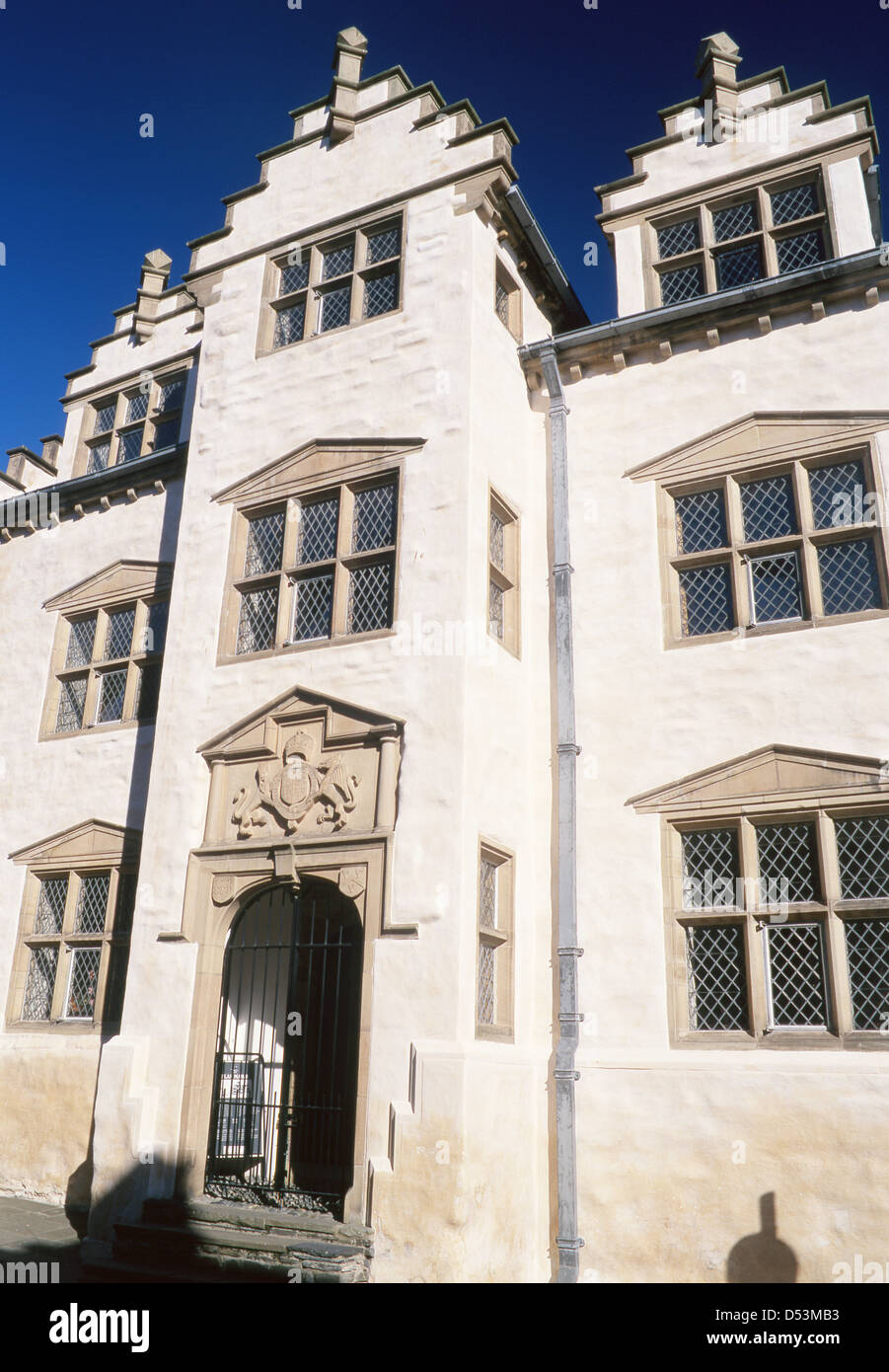 Plas Mawr Tudor / Elizabethan città storica esterno della casa Conwy Conwy County North Wales UK Foto Stock