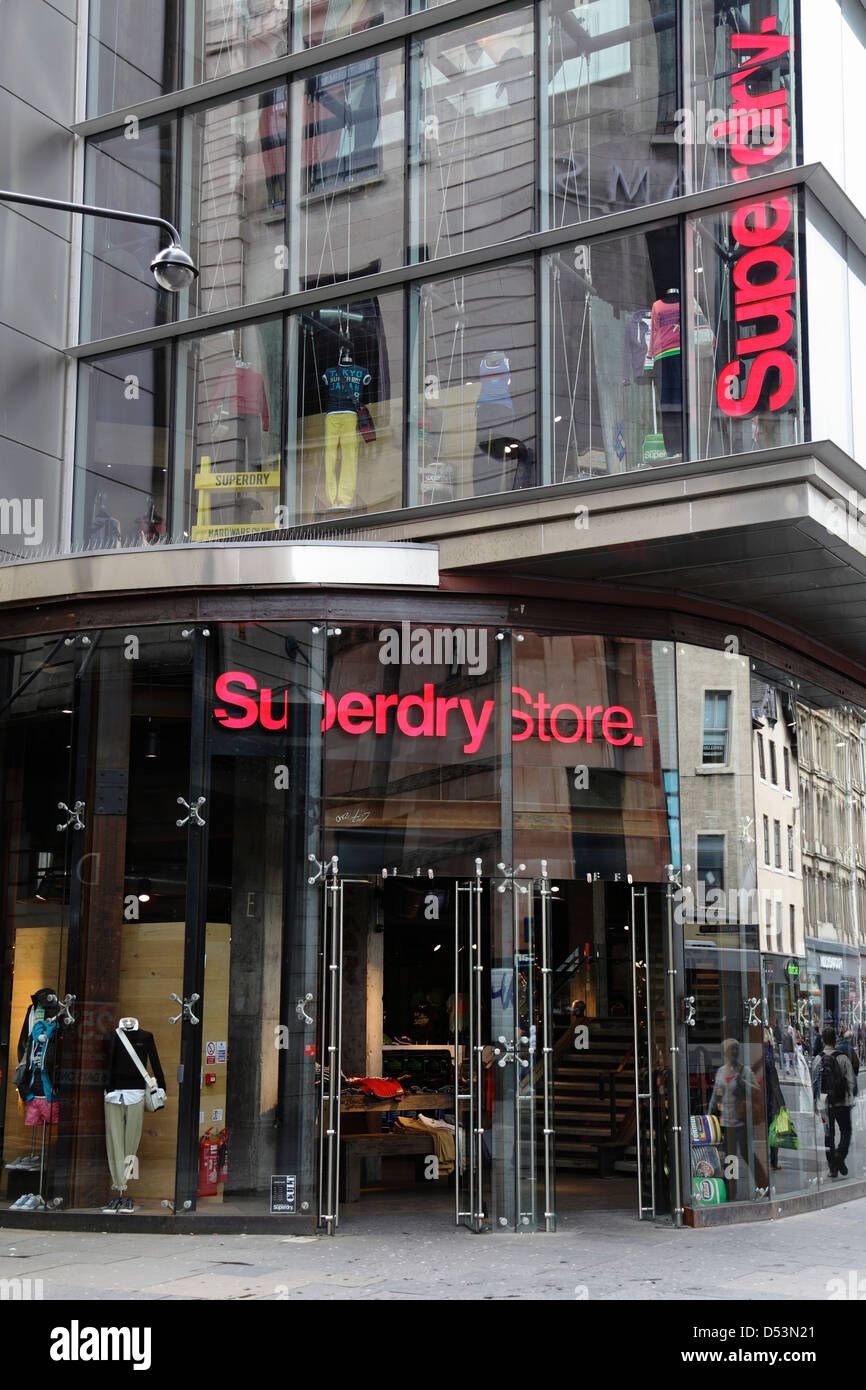 Superdry Store su Argyle Street nel centro della città di Glasgow, Scotland, Regno Unito Foto Stock