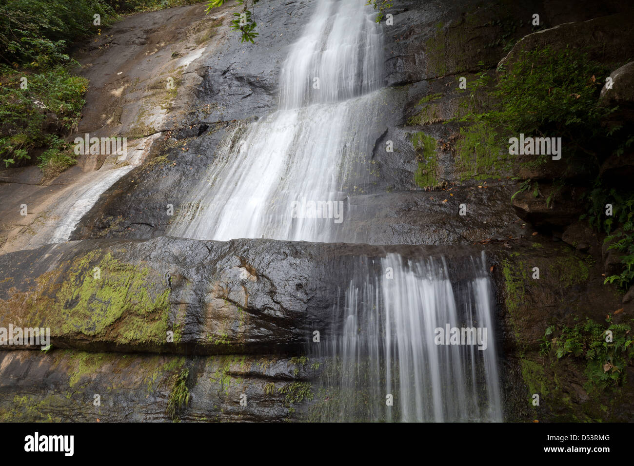Chorro de los Guabitos cascate, vicino Altos de Campana national park, provincia di Panama, Repubblica di Panama. Foto Stock
