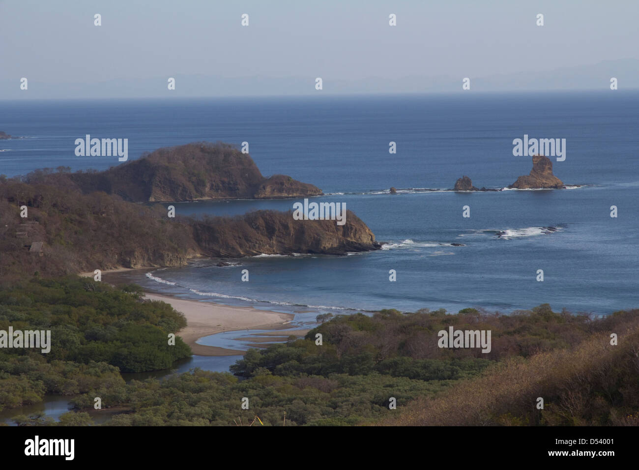 Spiaggia e vista oceano, Morgan's Rock Hacienda & Ecolodge, Nicaragua Foto Stock