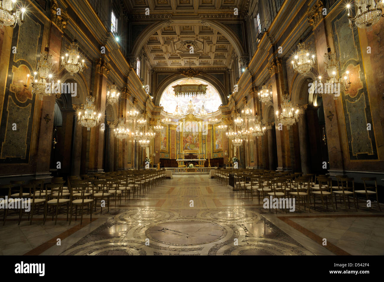 Italia, Roma, basilica dei Santi Giovanni e Paolo Foto Stock