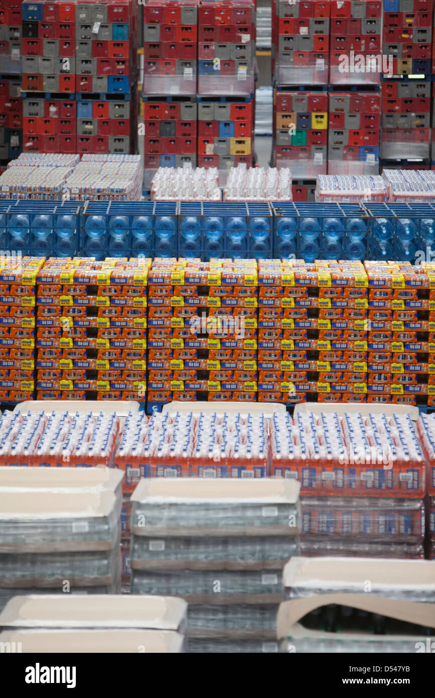 Scozia drink preferito Irn-Bru prodotta A G Barr, Glasgow. Foto Stock