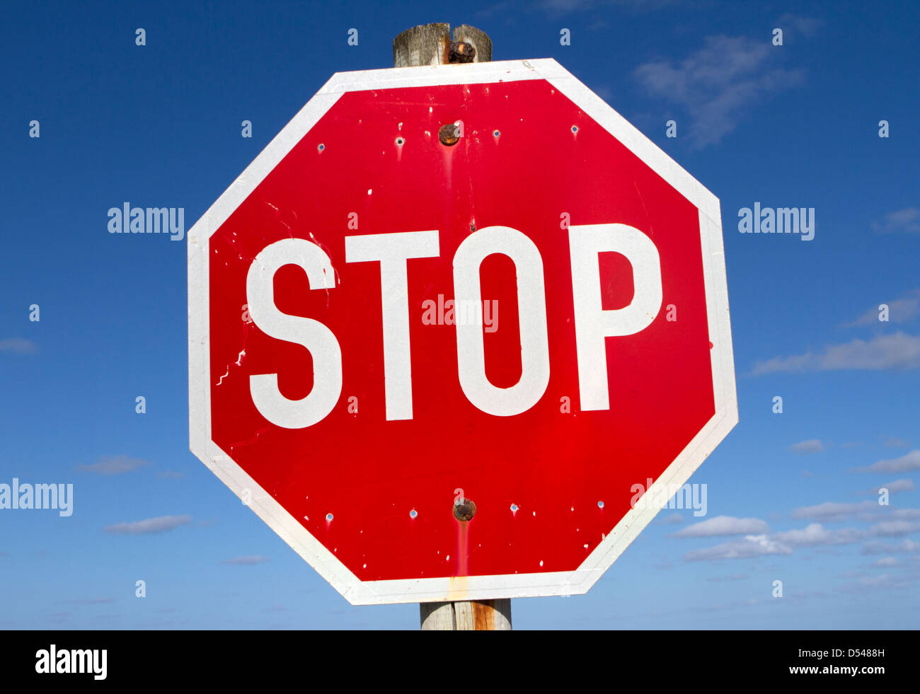 Segnale di stop. Foto Stock