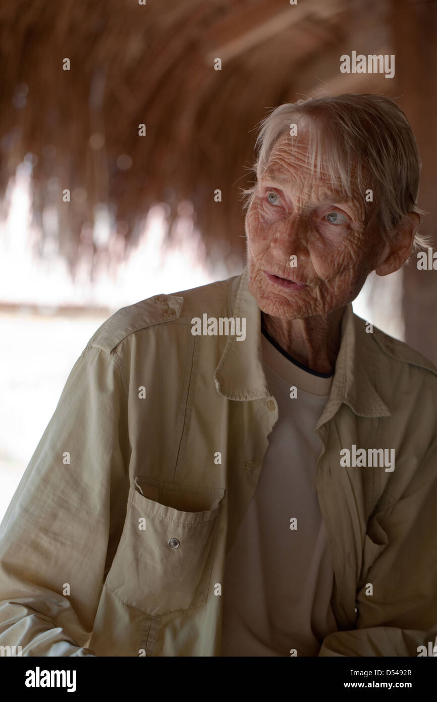 Diane McTurk. Visionario dietro Wildlife Trust Karanambus, e eco-lodge per i visitatori. Nato nel 1932. Una quinta generazione Guyanese. Foto Stock