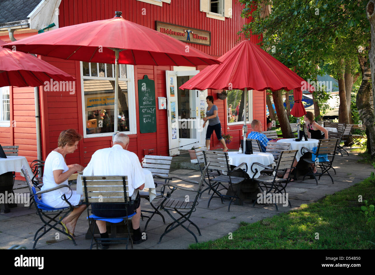 Isola di Hiddensee, ristorante HIDDENSEE KLAUSE a Vitte, Meclemburgo-Pomerania, Germania Foto Stock