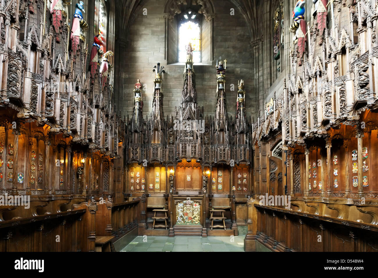 Thistle Cappella, St. Giles' Cattedrale, Edimburgo, Scozia, Regno Unito Foto Stock