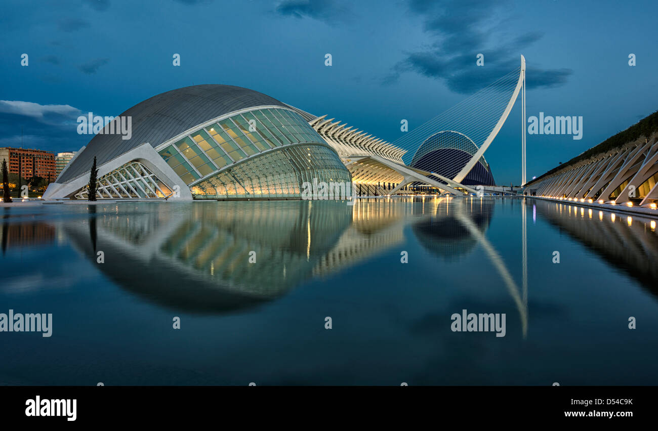 La Città delle Arti e delle Scienze di Valencia Foto Stock