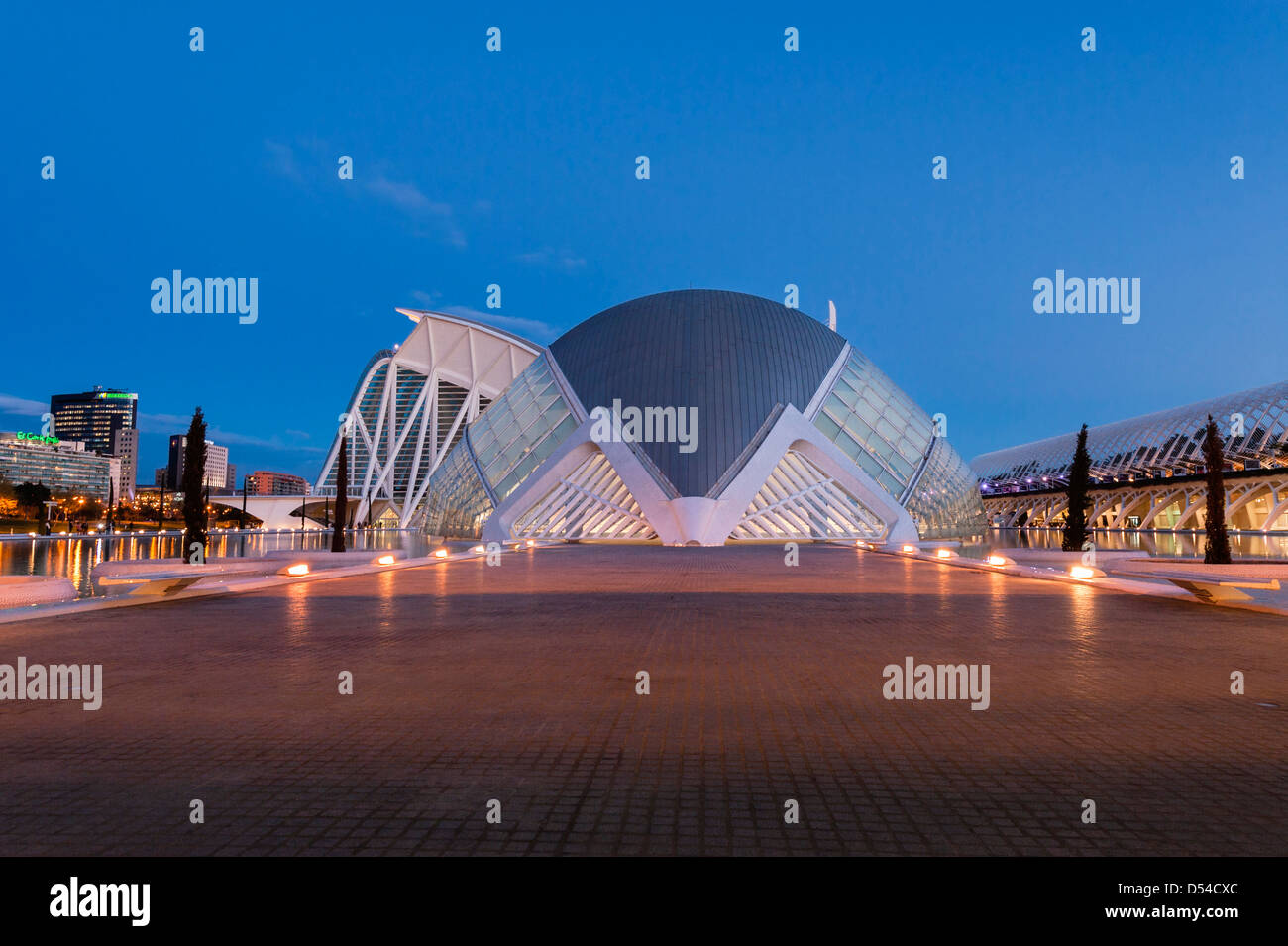 L'Hemisfèric nella Città delle Arti e delle Scienze di Valencia Foto Stock