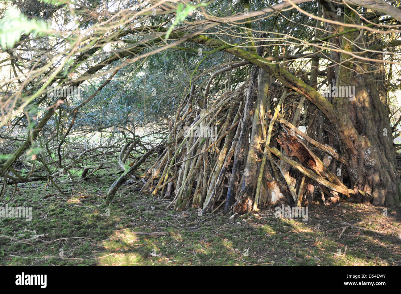 Den fatti dai bambini in legno in Sherborne Oxfordshire Foto Stock