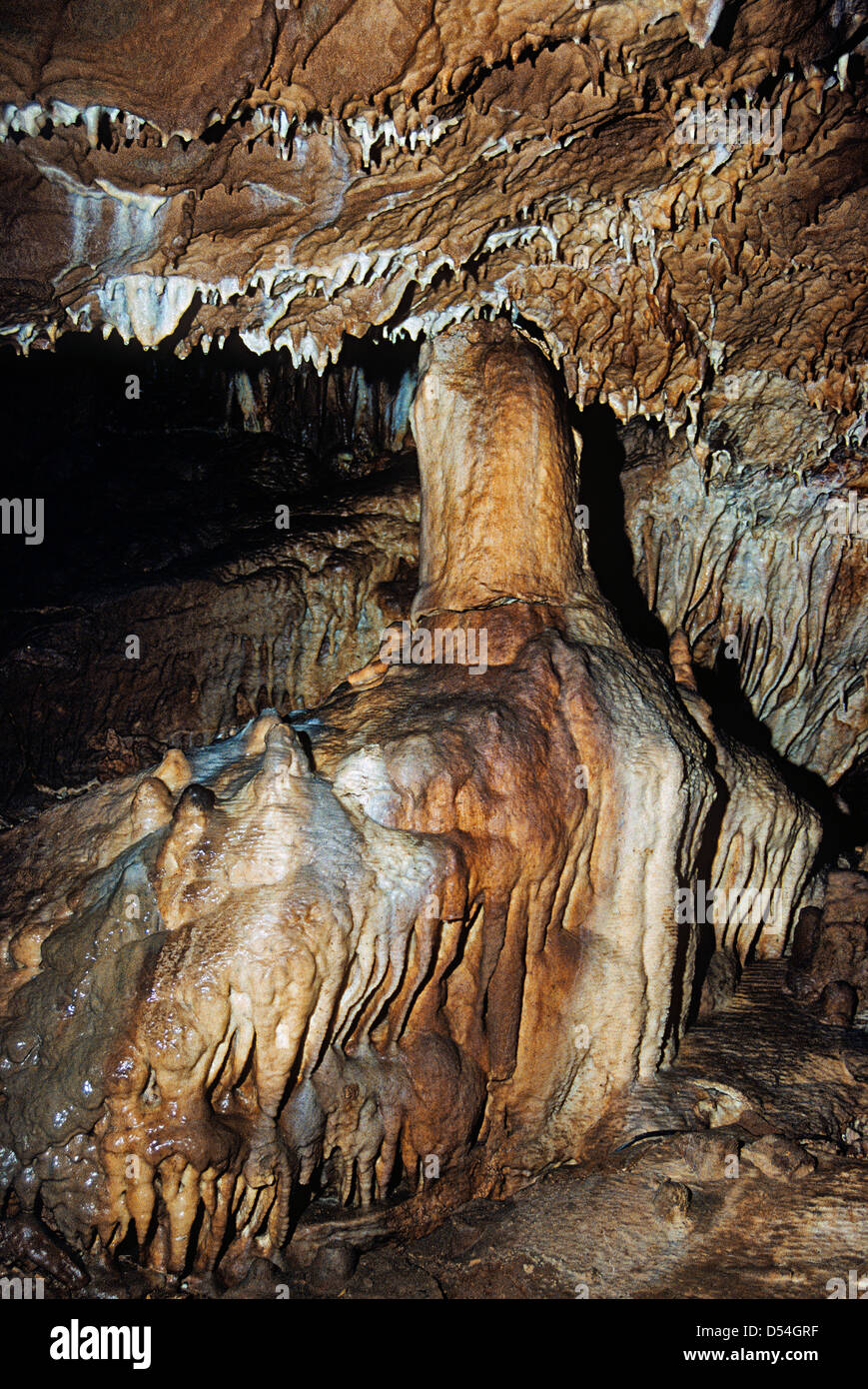 Jeskyne grotta Balcarka, carso Moravo, Repubblica Ceca Foto Stock