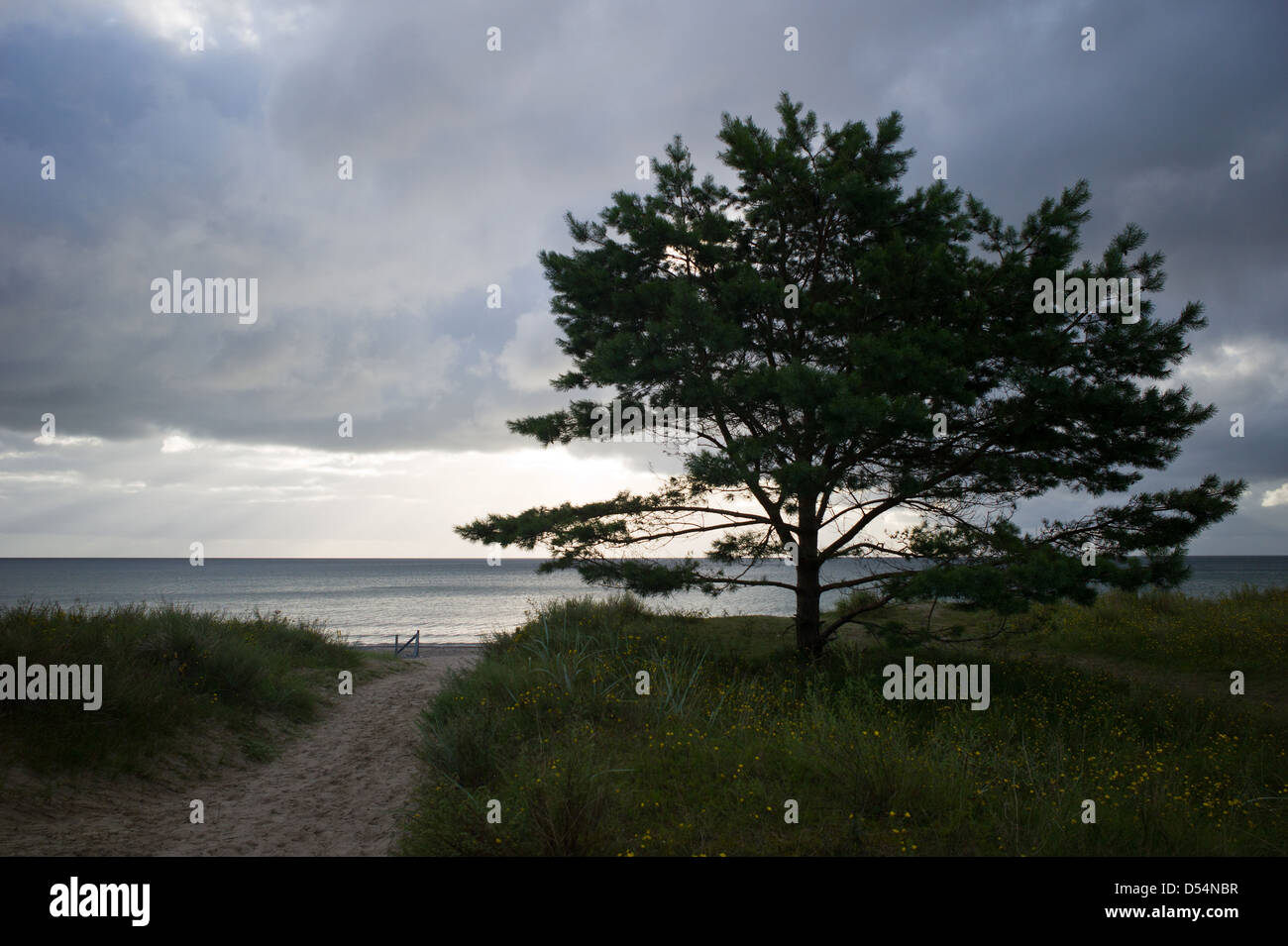 Prora, Germania, copertura nuvolosa sopra il Mar Baltico Foto Stock