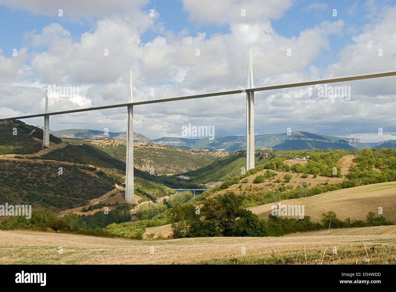 Millau Viaduc, Millau, Languedoc, Francia Foto Stock