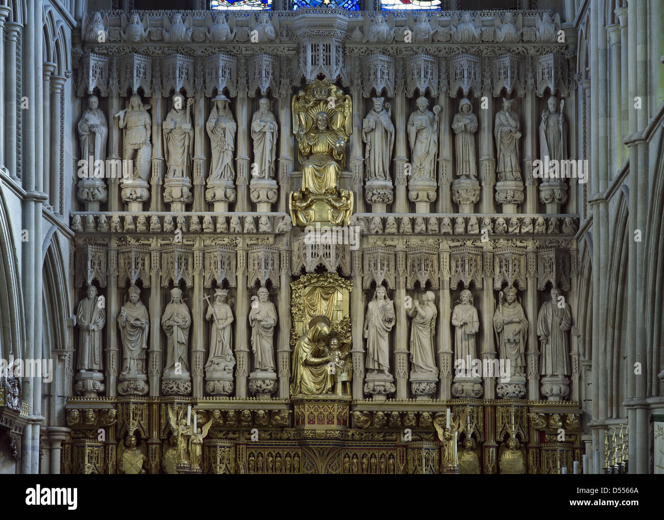 Cattedrale di Southwark coro e altare maggiore schermo Foto Stock