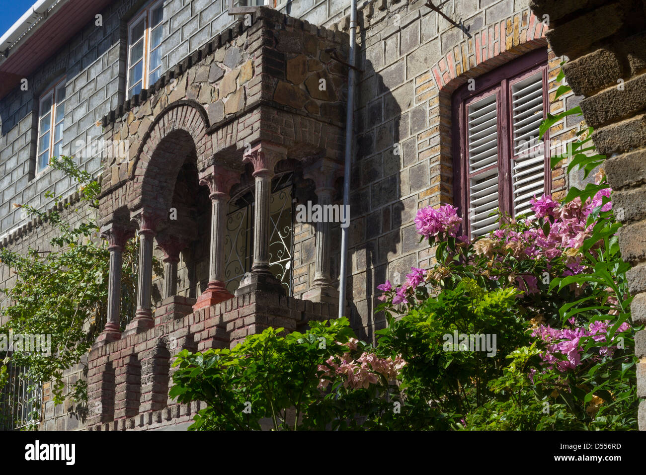 St.Vincent Kingstown, chiesa cattolica cortile Foto Stock