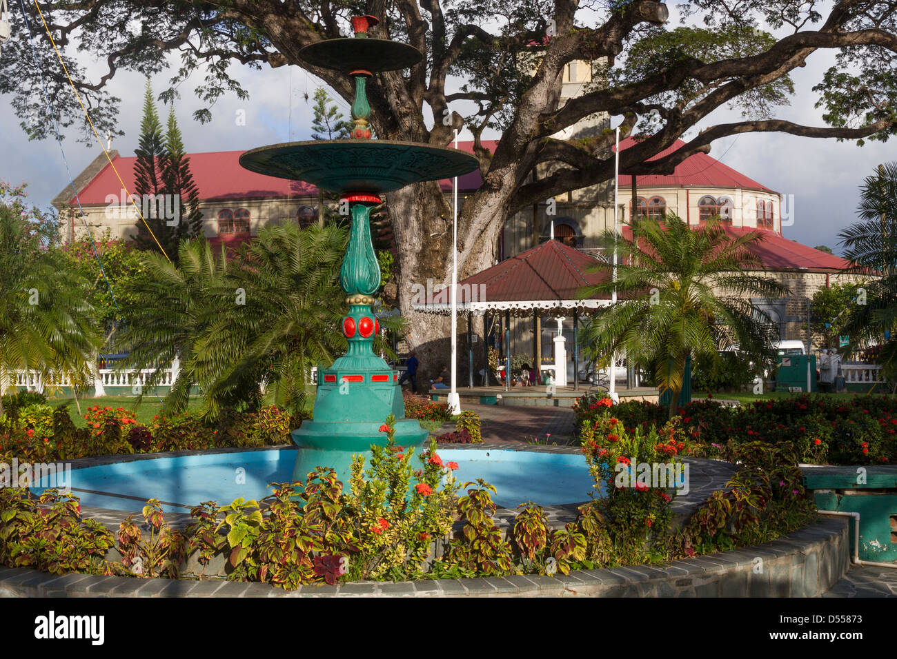 St.Lucia Castries, Derek Walcott square Foto Stock