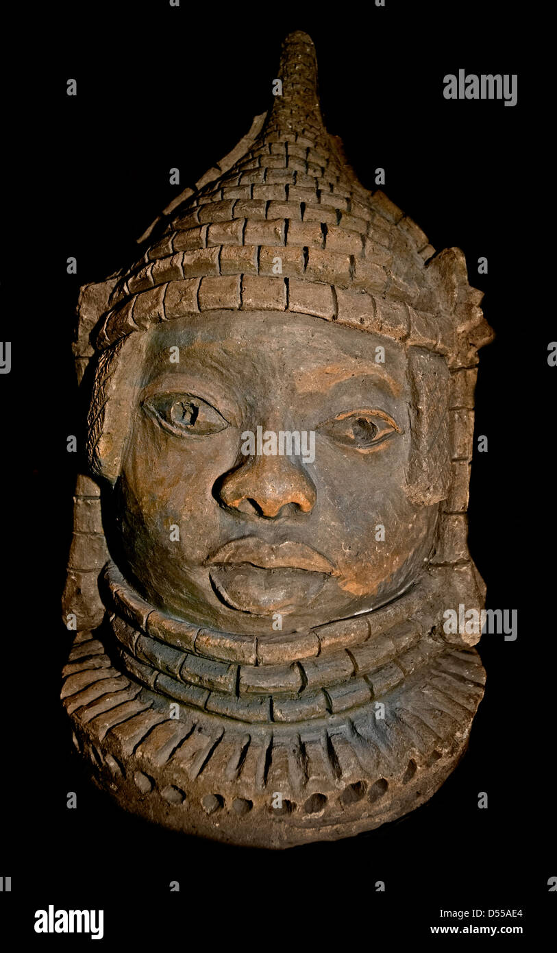 Benin Nigeria del xx secolo bronzo maschera Africa Museum Foto Stock