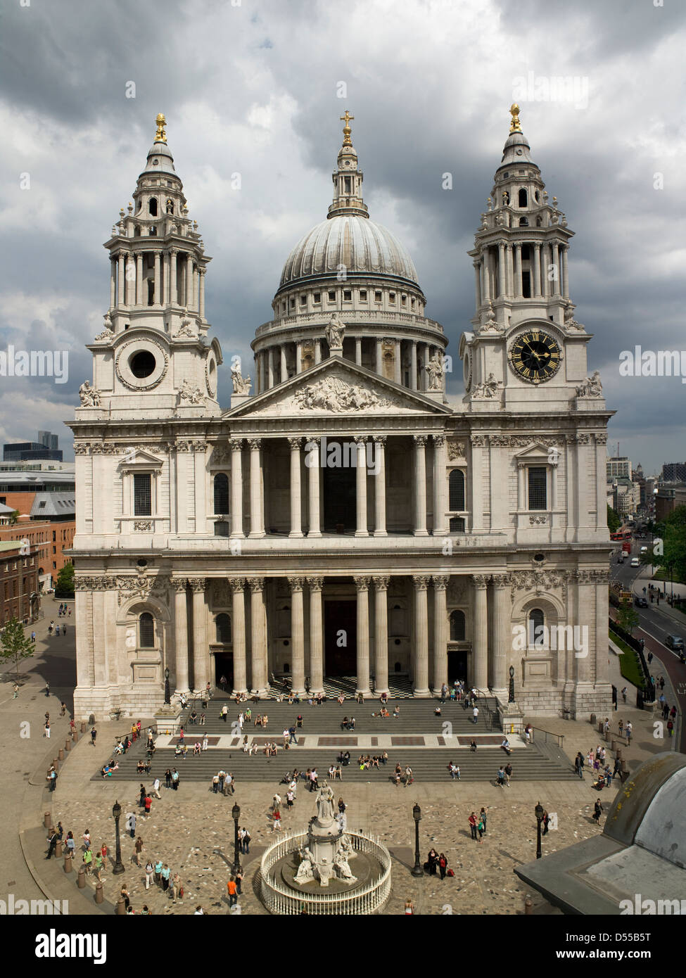 Saint Paul Cathedral, Londra, fronte ovest. Foto Stock