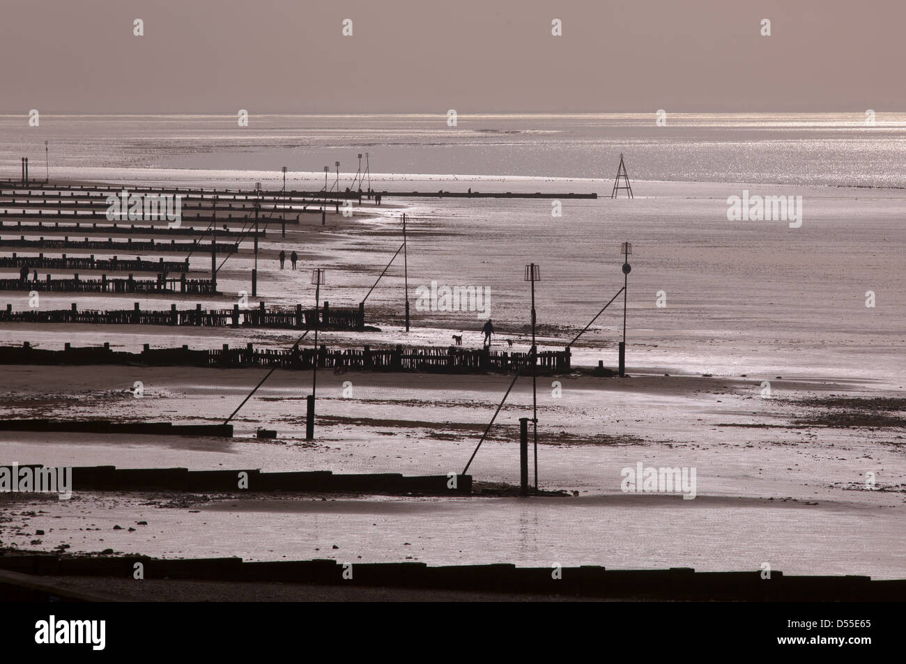 Il lavaggio a Hunstanton Norfolk inverno Foto Stock