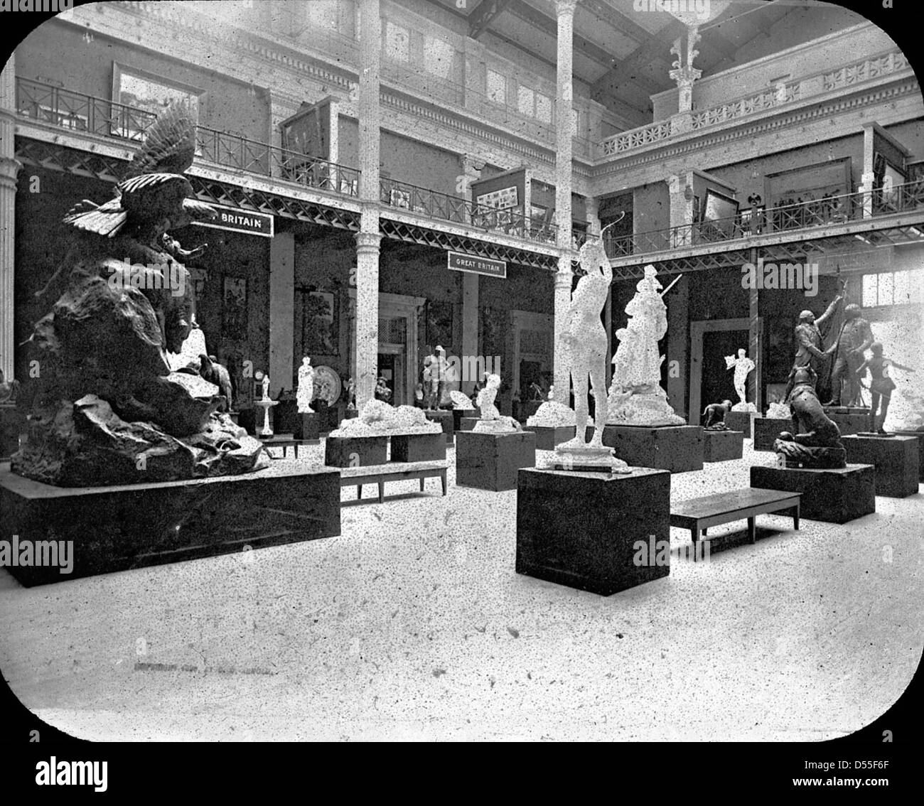 World's Columbian Exposition: Corte di statue, Chicago, Stati Uniti, 1893. Foto Stock