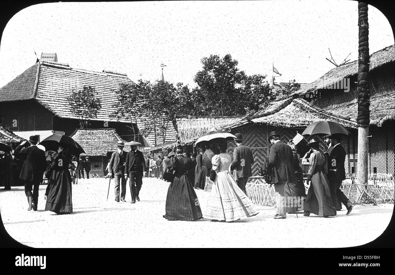 World's Columbian Exposition: Città Village, Chicago, Stati Uniti, 1893. Foto Stock