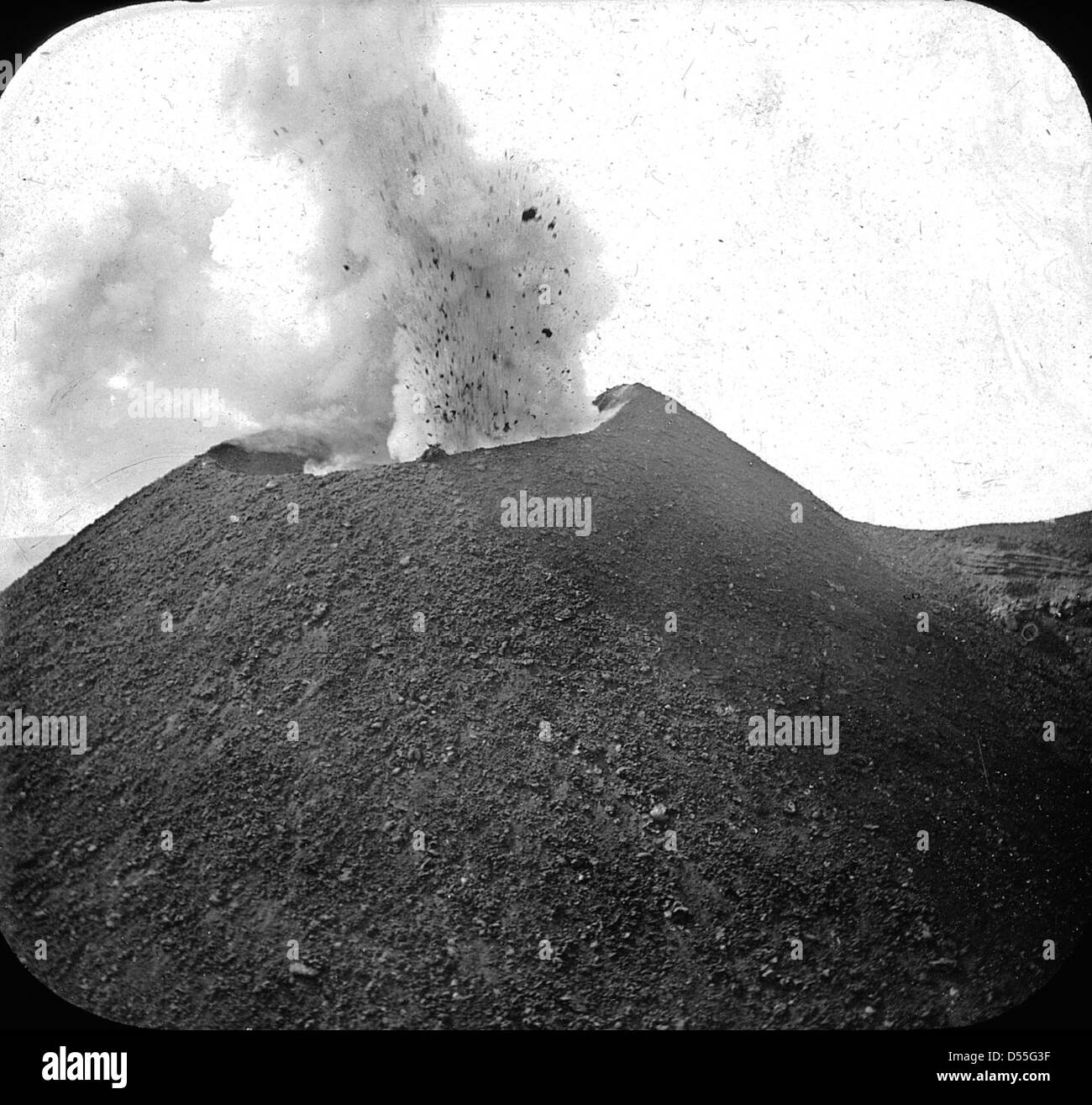 Pompei: Vesuvio [eruttando]. Foto Stock