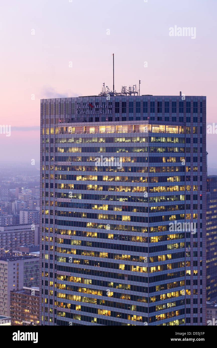 Varsavia, Polonia, edifici di Bank Austria Creditanstalt Foto Stock
