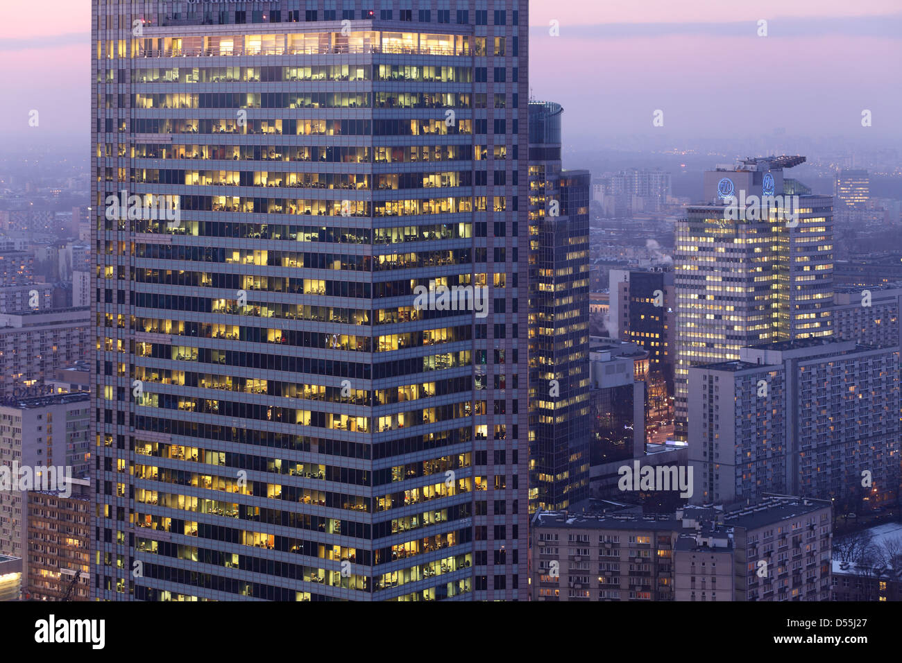 Varsavia, Polonia, edifici di Bank Austria Creditanstalt Foto Stock