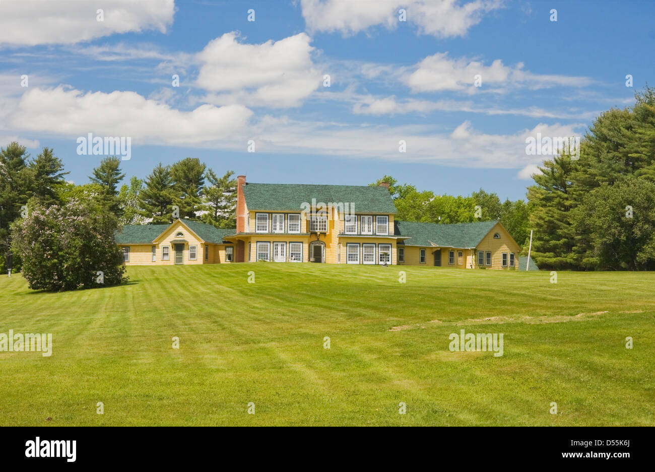 Estate cottage vicino a Belgrade Lakes nel Maine. Foto Stock