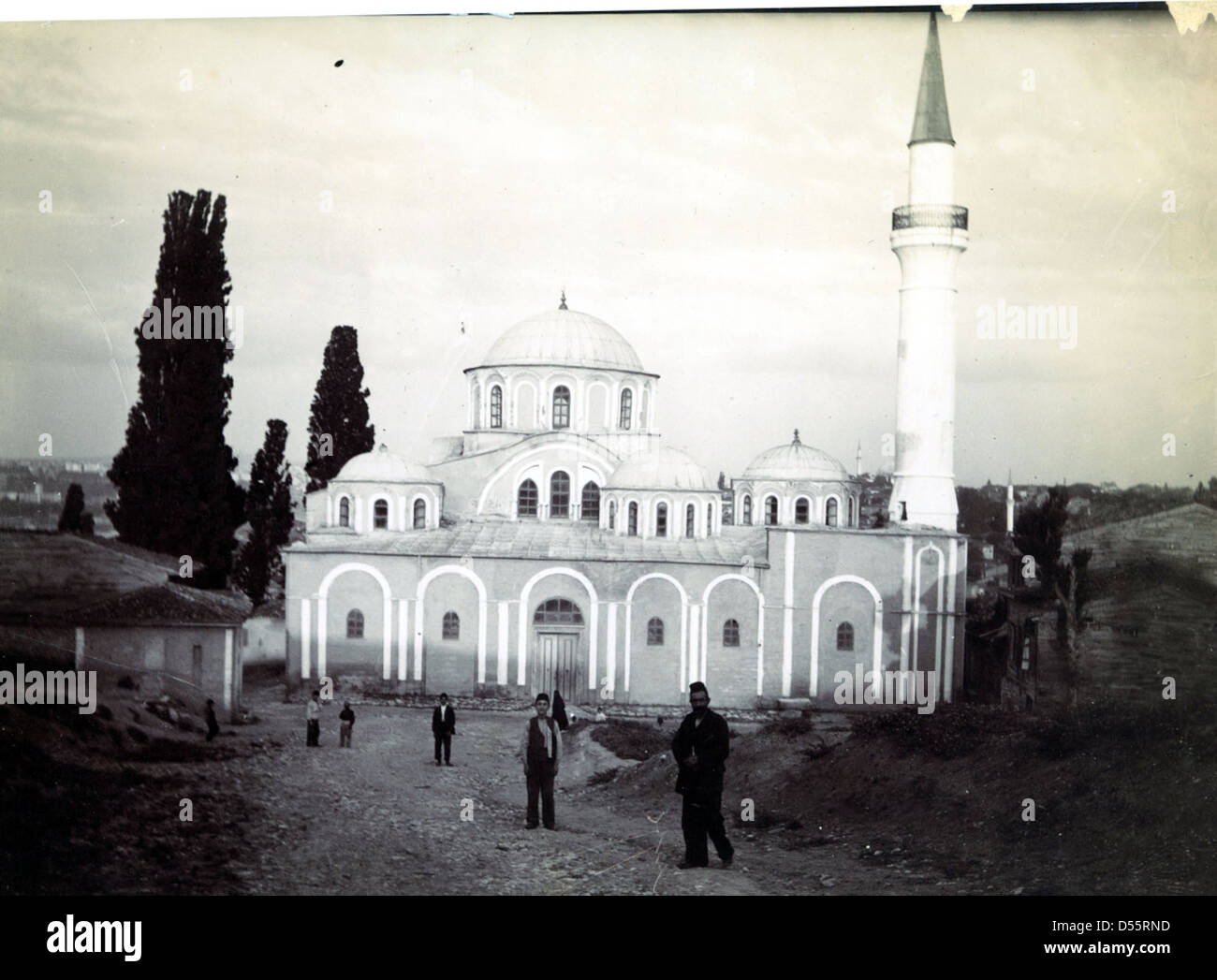 La chiesa di Chora a Istanbul, in Turchia, fotografata nel 1903, è famosa per i suoi mosaici e affreschi bizantini. Questa chiesa è un esempio chiave di architettura bizantina, con le sue splendide opere d'arte e il suo significato storico nel cristianesimo ortodosso orientale. Foto Stock