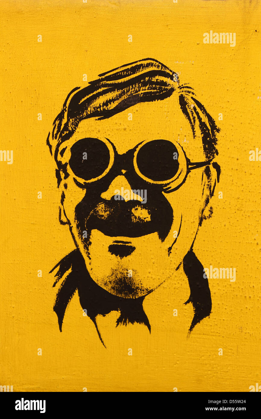 Faccia Graffiti - Roma Foto Stock