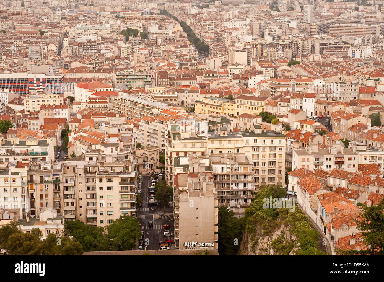 Panoramica di Marsiglia, Francia Foto Stock