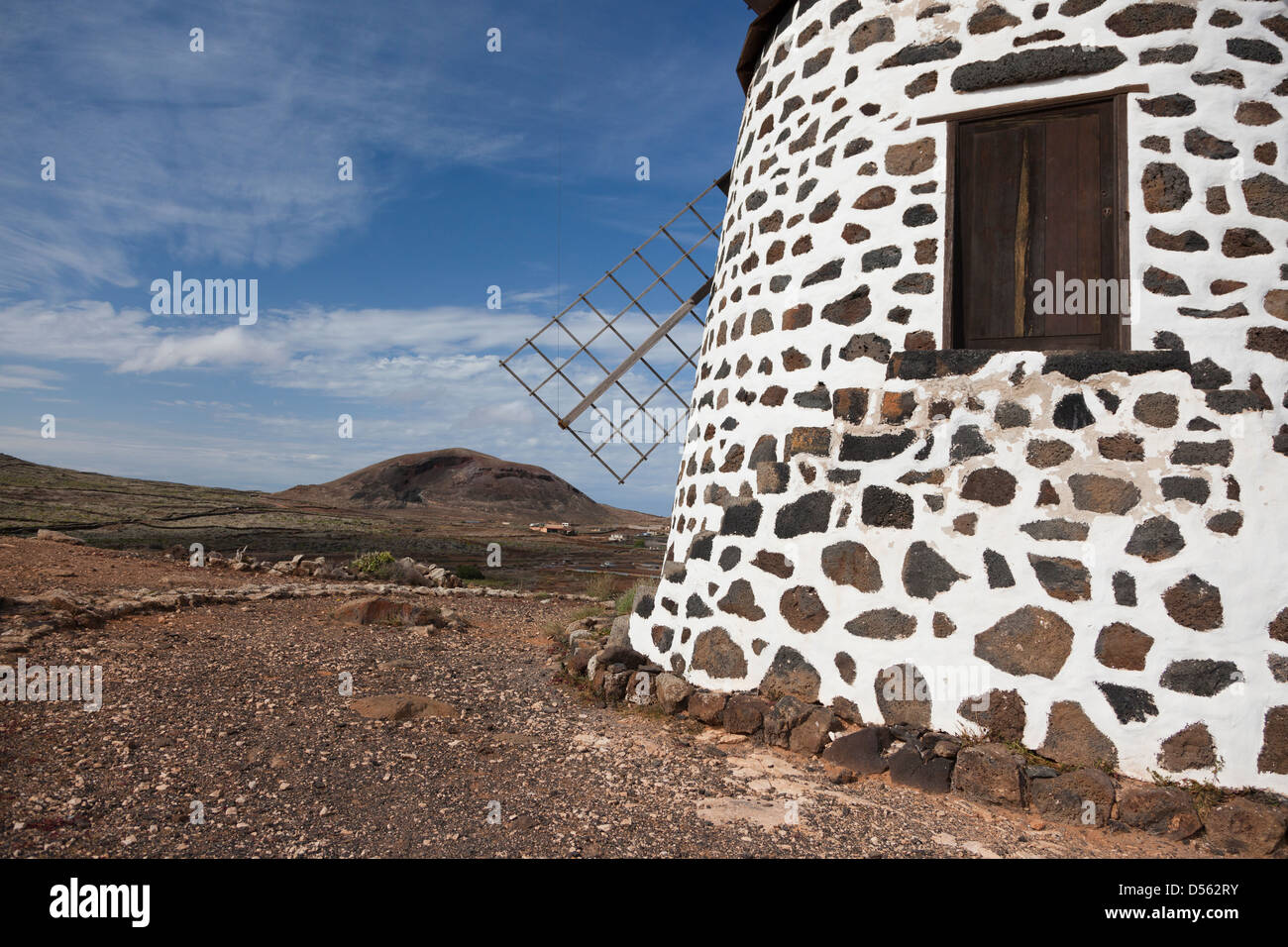 Mulino a vento a Fuerteventura Isole Canarie Foto Stock