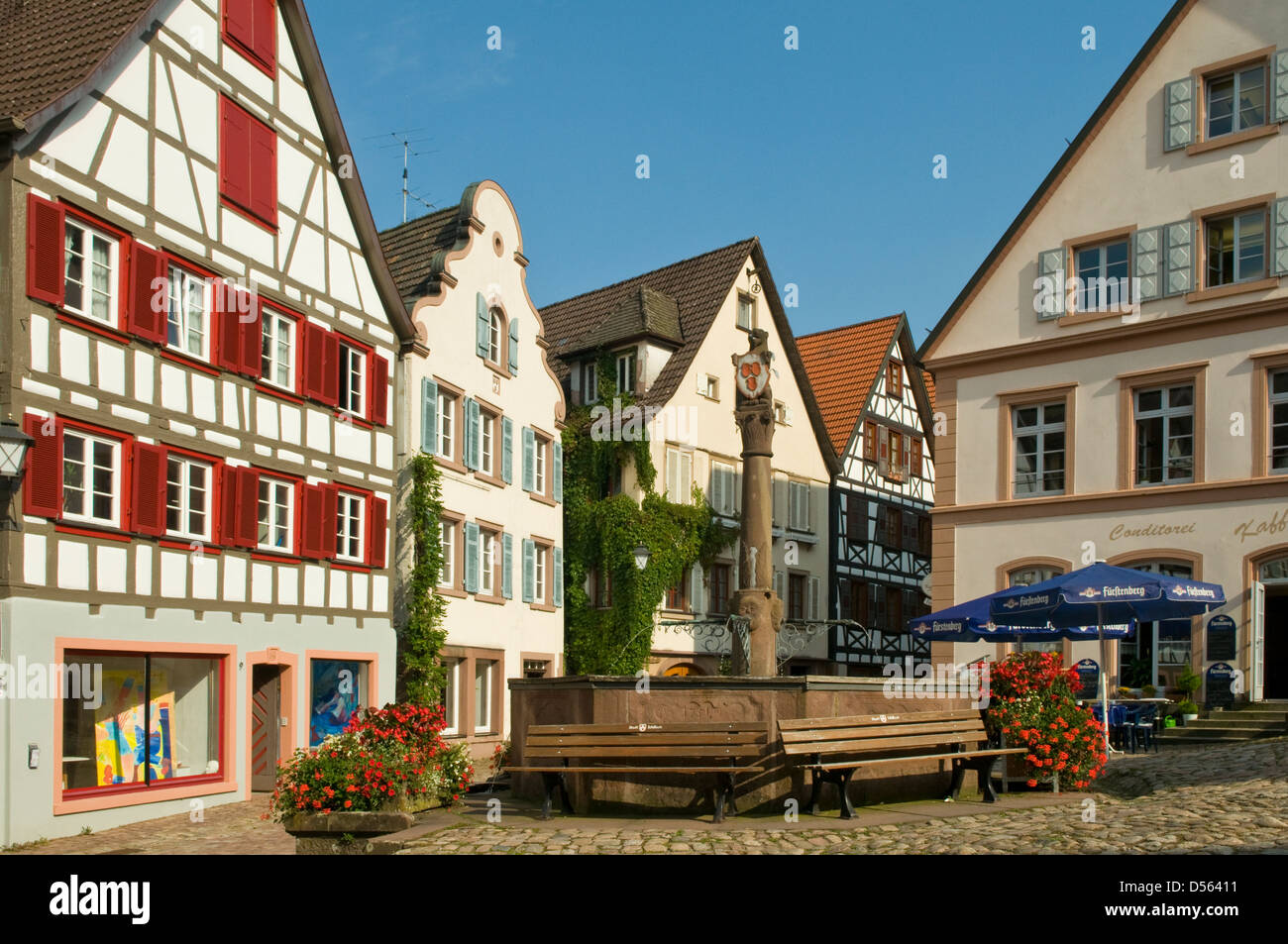 Schiltach, Foresta Nera, questo Land, Germania Foto Stock