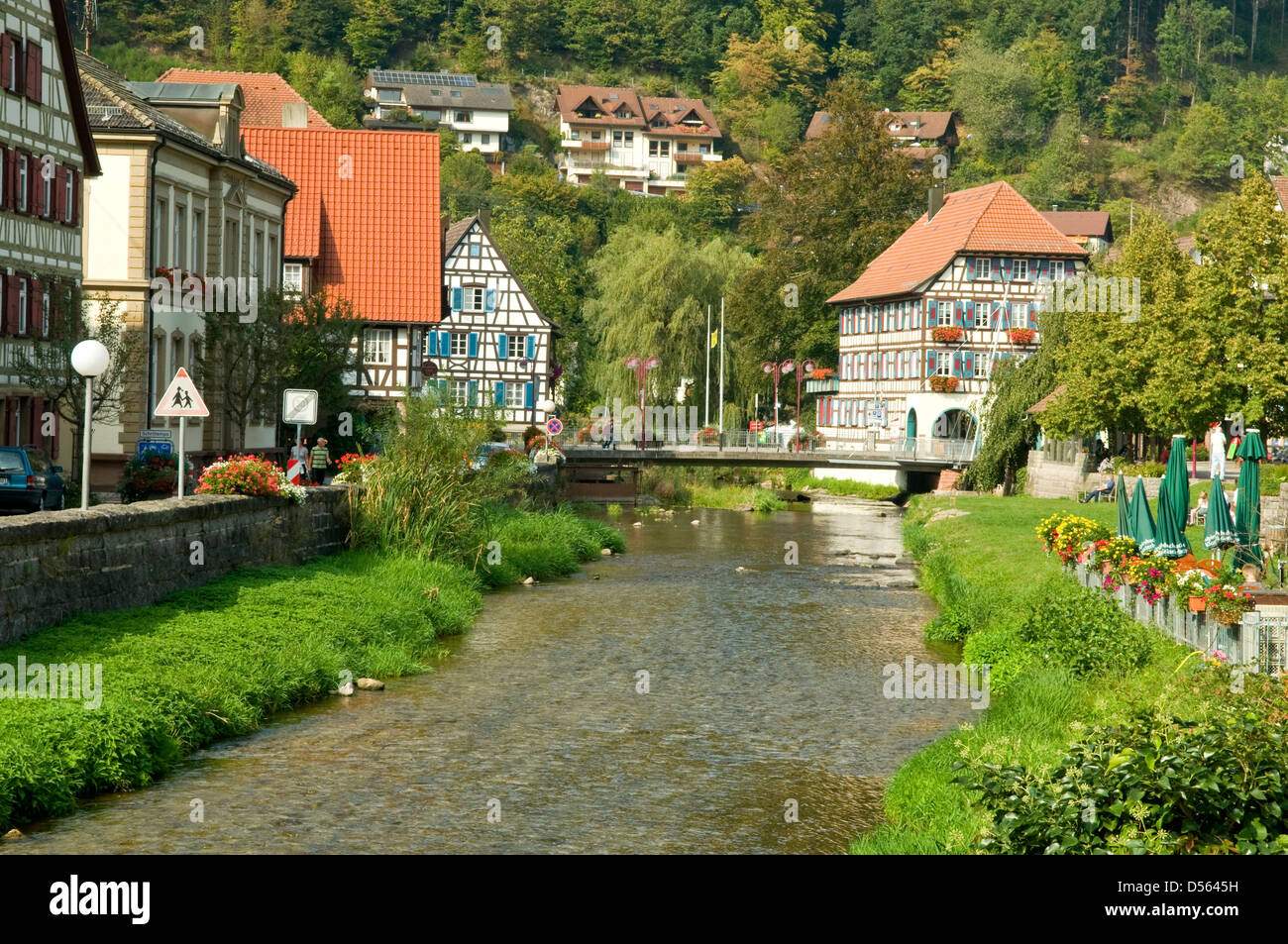 Schiltach, Foresta Nera, questo Land, Germania Foto Stock