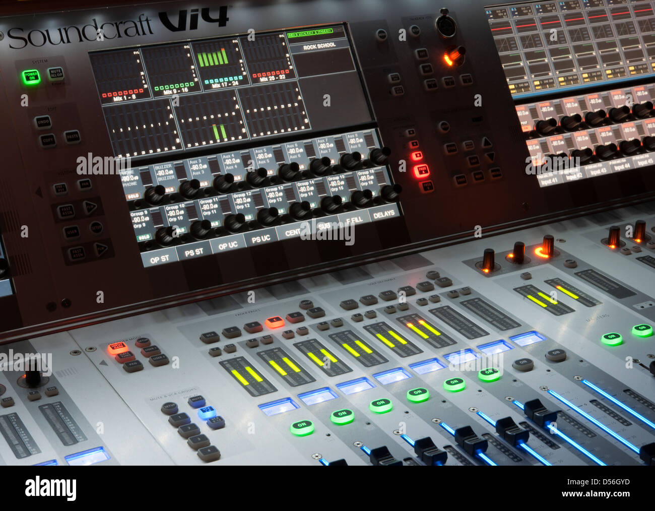 Soundcraft banco di miscelazione Foto Stock