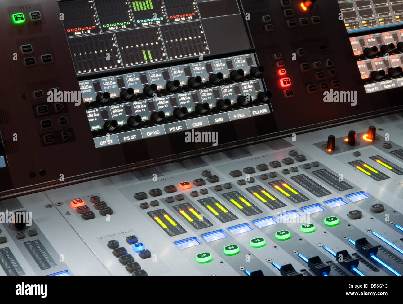 Audio Soundcraft banco di miscelazione Foto Stock
