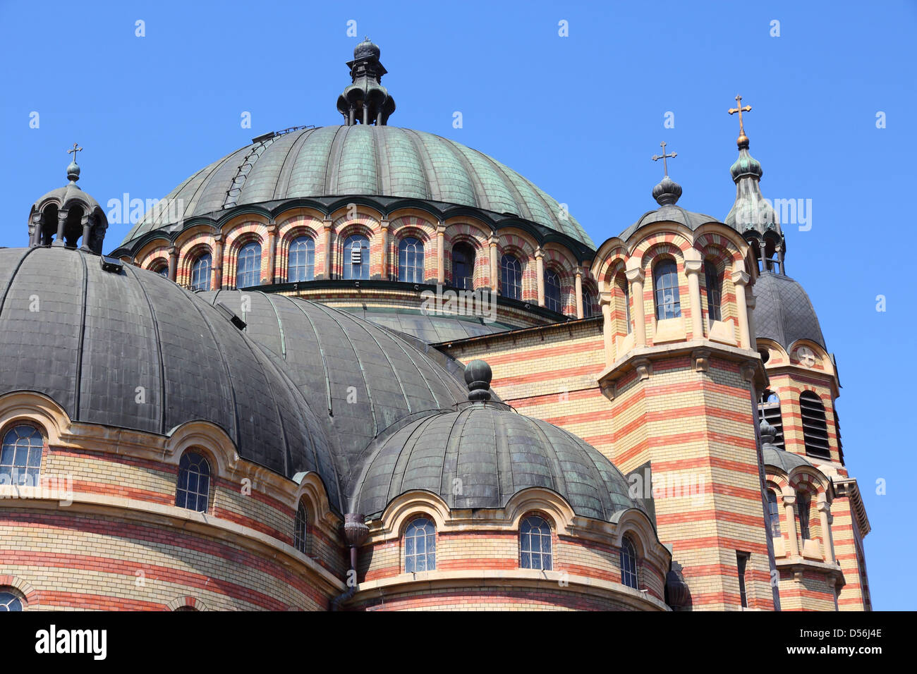 Sibiu, città in Transilvania, Romania. Santa Trinità Cattedrale Ortodossa. Foto Stock