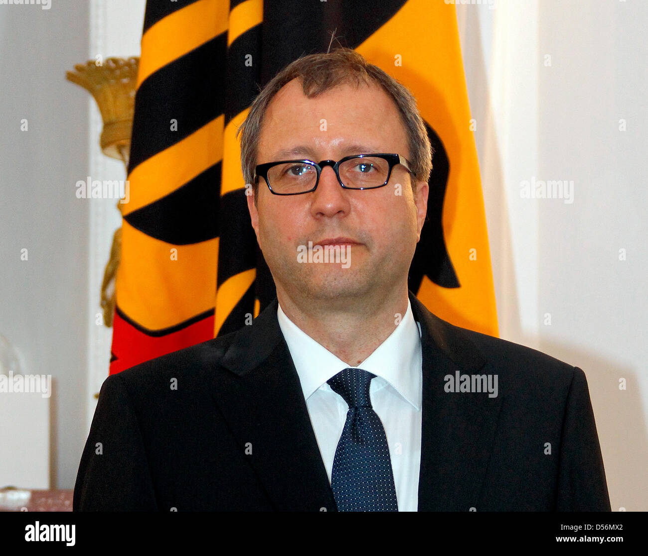 Andreas Vosskuhle, il nuovo presidente della Corte costituzionale federale, raffigurato a Bellevue Palace a Berlino, Germania, 16 marzo 2010. Foto: Wolfgang Kumm Foto Stock