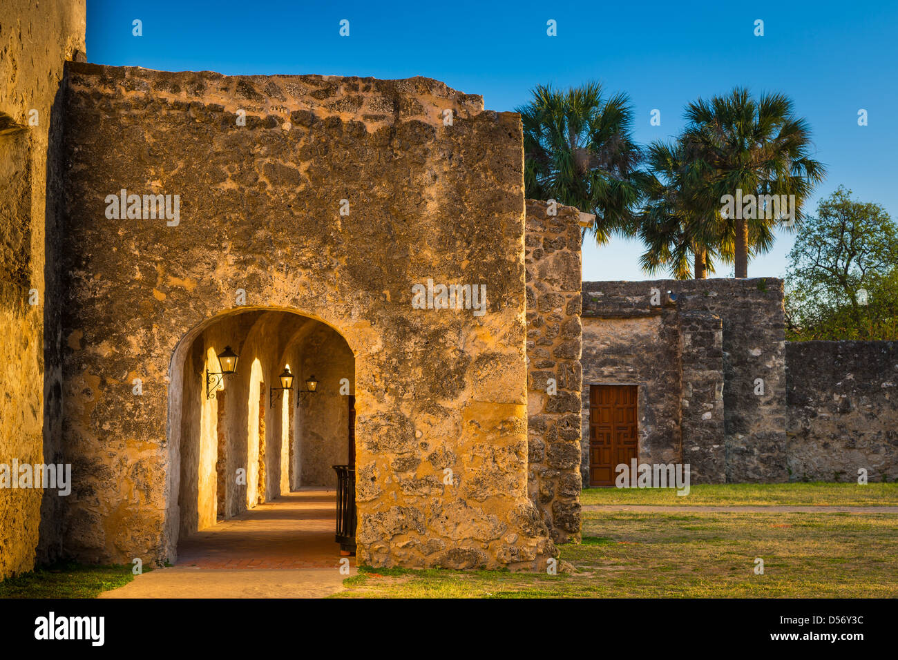 La missione di Nuestra Señora de la Purísima Concepción de Acuña (anche missione Concepcion) in San Antonio, Texas Foto Stock