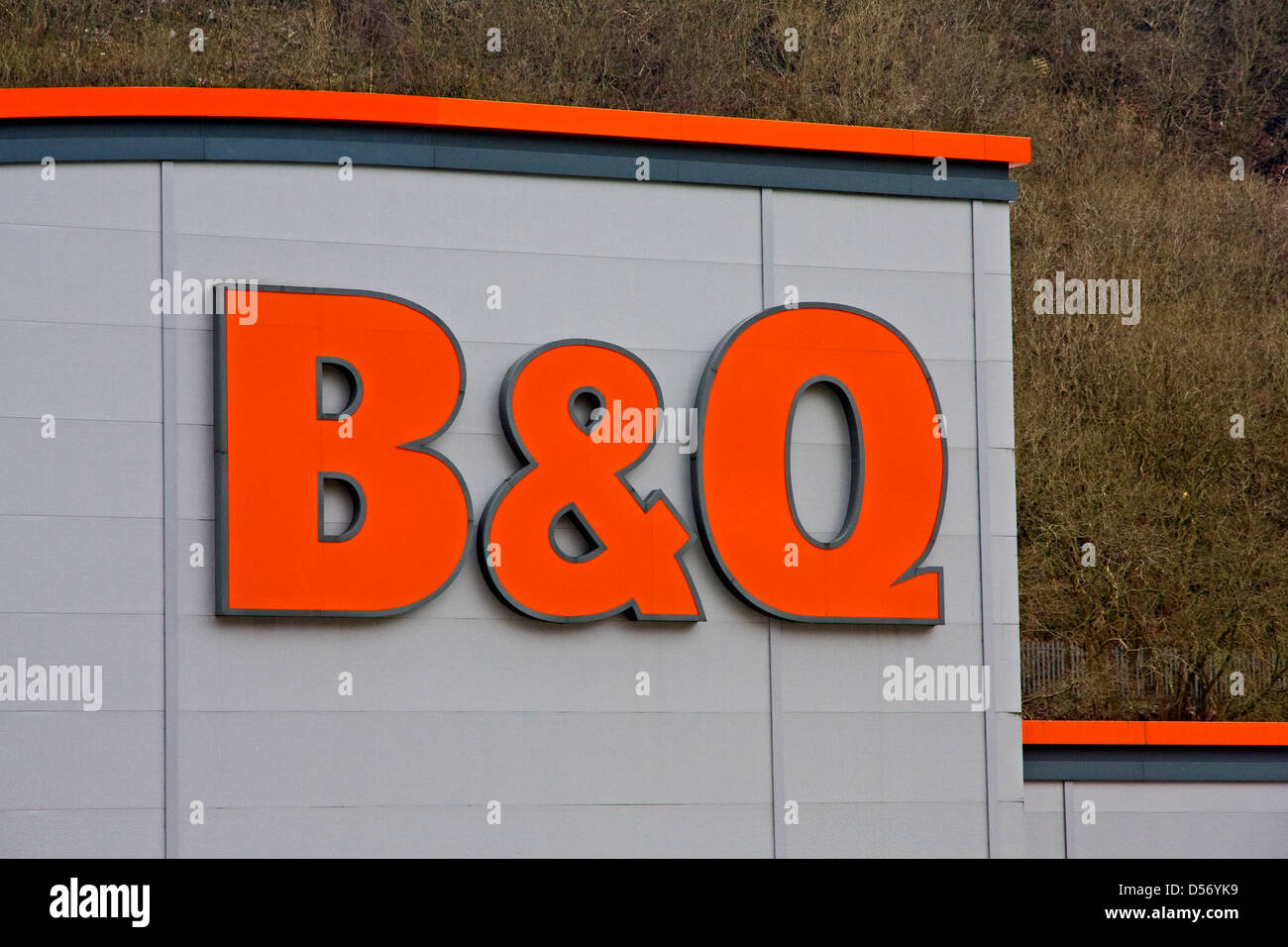 B & Q segno su Halifax store Foto Stock