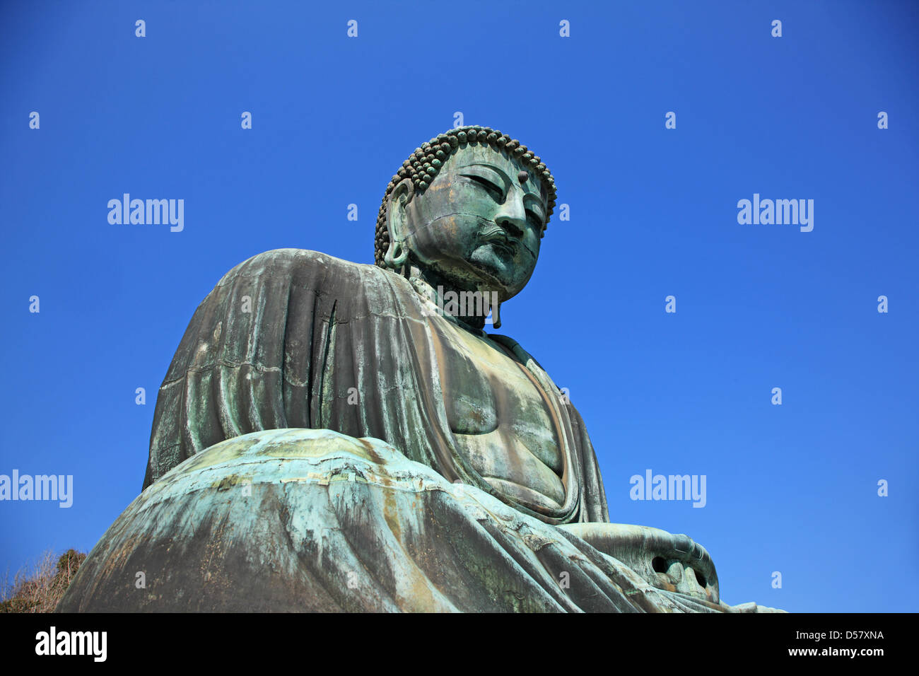 Giappone, nella prefettura di Kanagawa, il grande Buddha di Kamakura Foto Stock