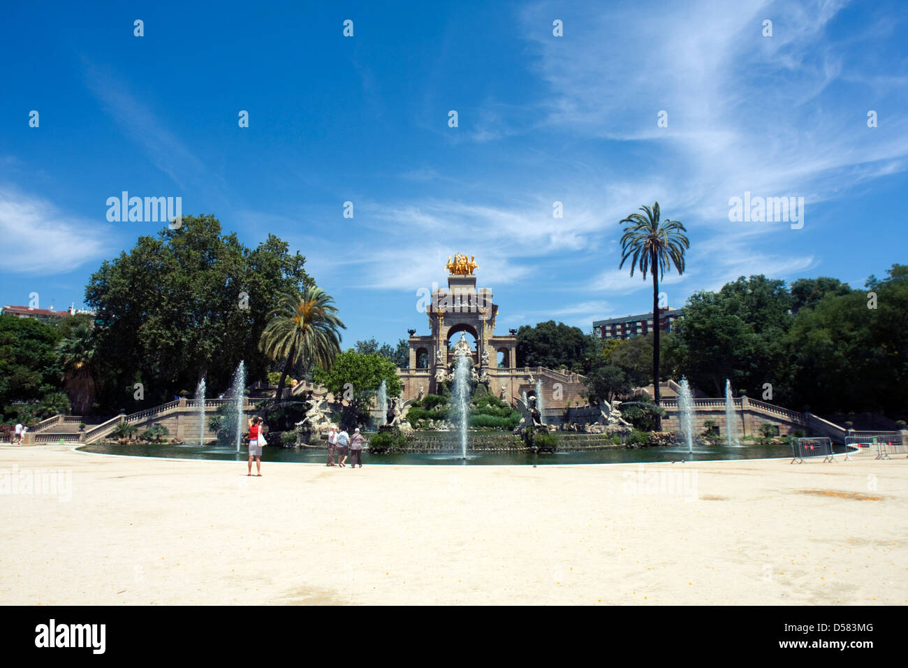 Fontana nel Parc de la Ciutadella, Barcellona, Spagna Foto Stock