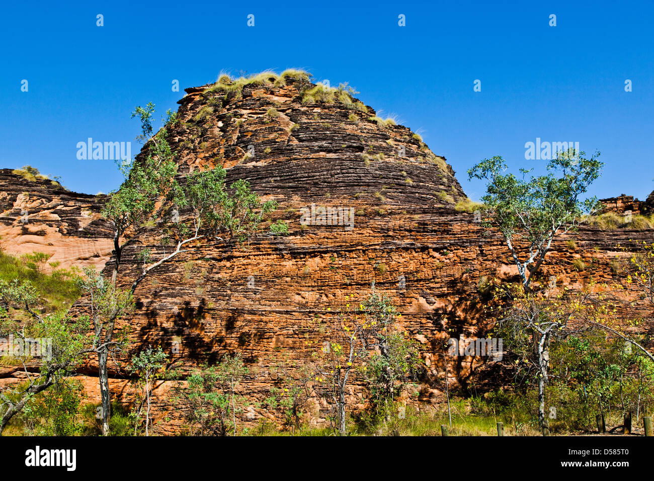 Scolpita la formazioni di arenaria a, il Mirima Hidden Valley National Park, Kununarra, Australia occidentale Foto Stock