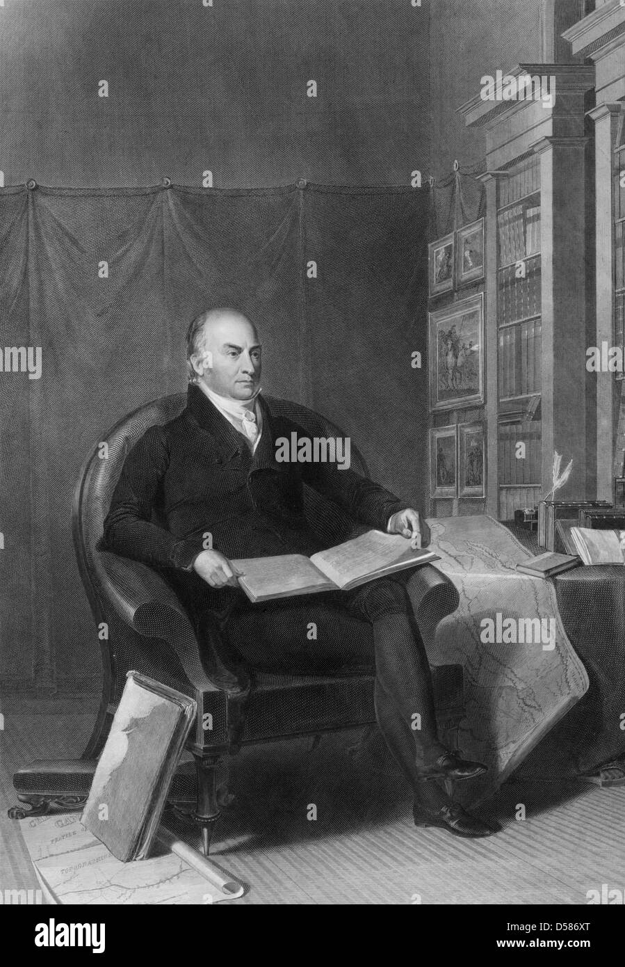 John Quincy Adams, sesto presidente degli Stati Uniti Foto Stock