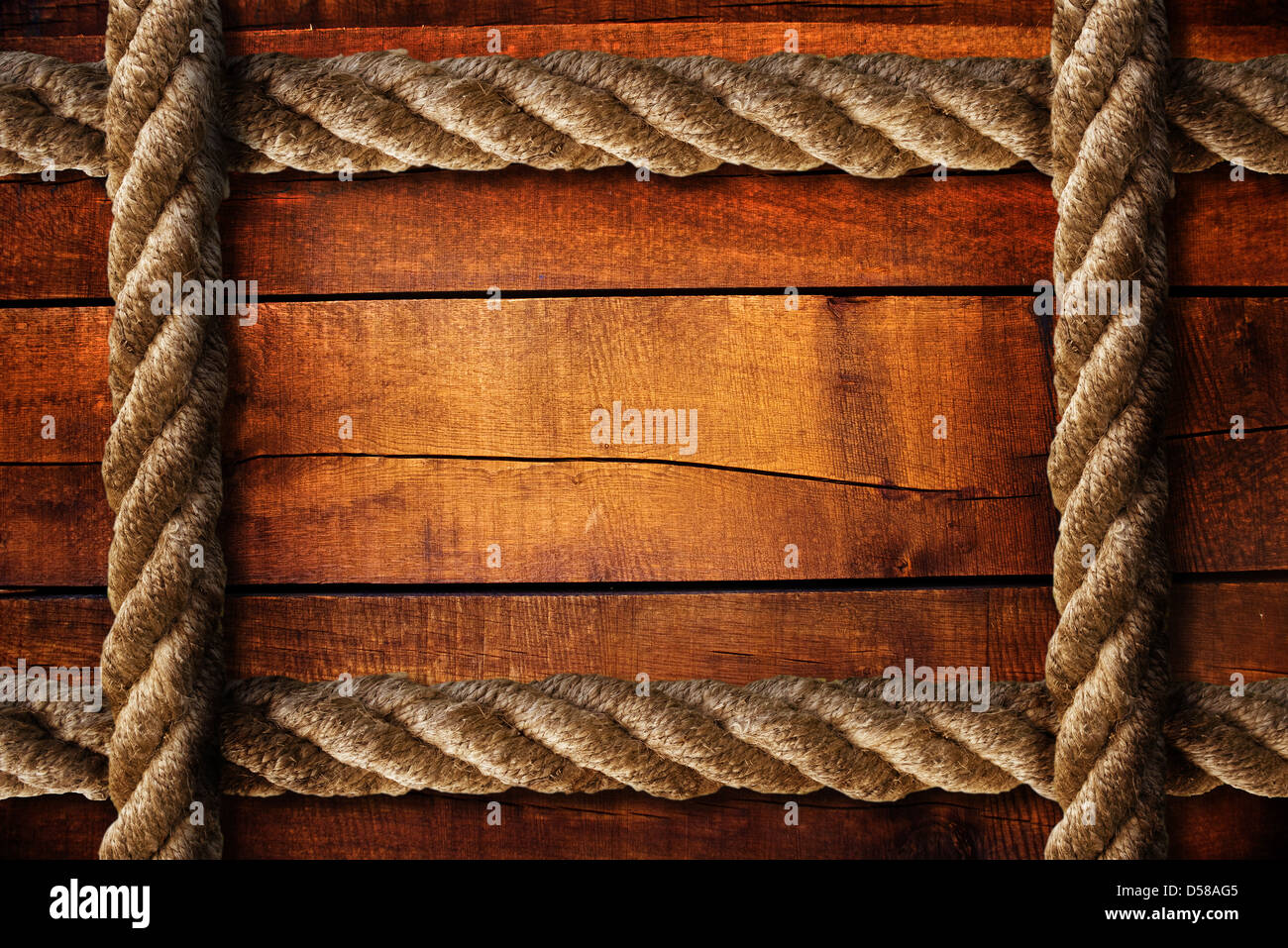 Bellissimo legno marrone texture con funi pesanti, immagine può essere utilizzato come sfondo per il vostro design. Foto Stock
