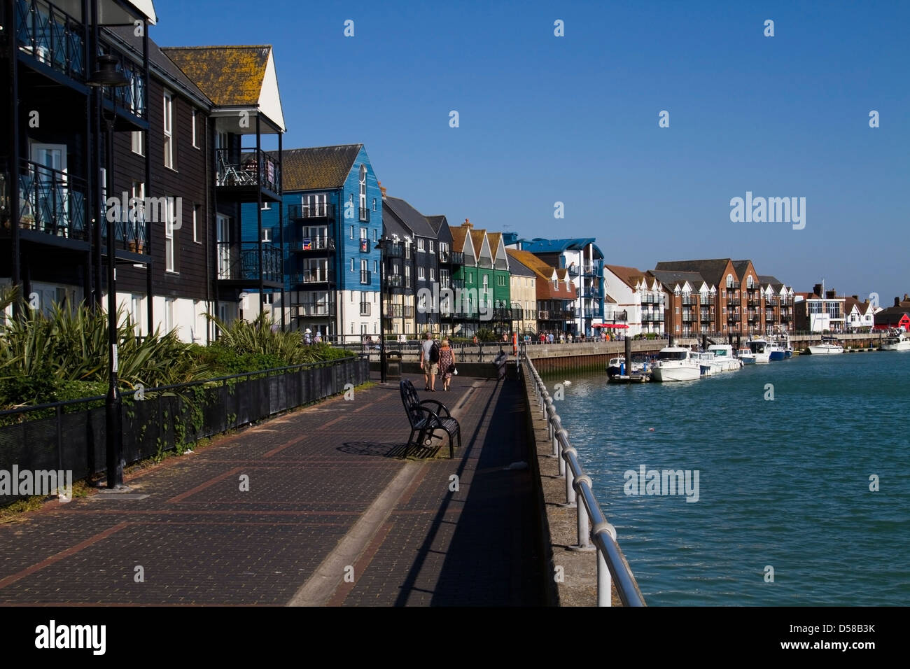 Il porto sul fiume Arun a Littlehampton, West Sussex Foto Stock