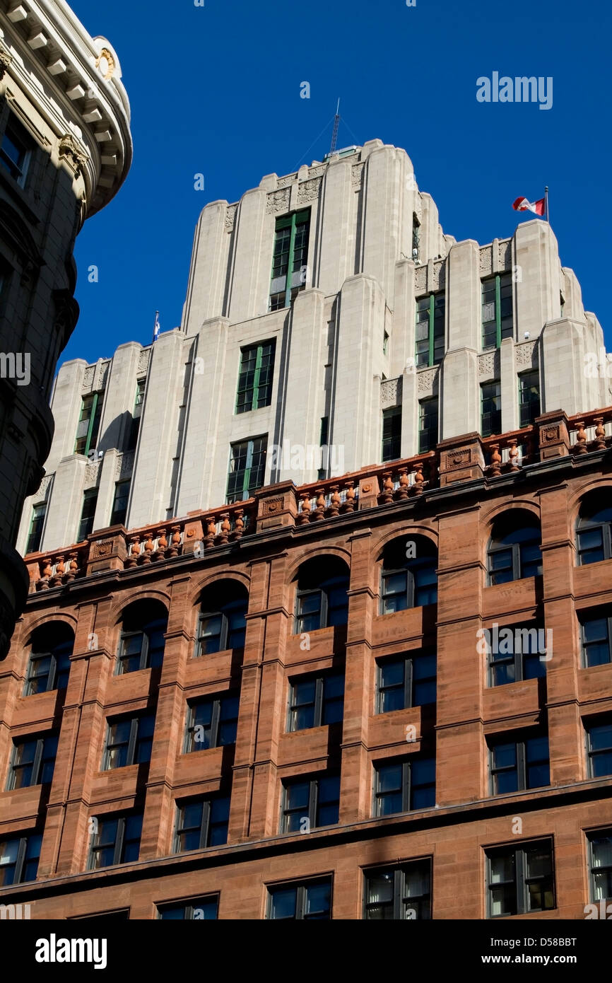 L'art deco Aldred edificio nel centro di Montreal Foto Stock