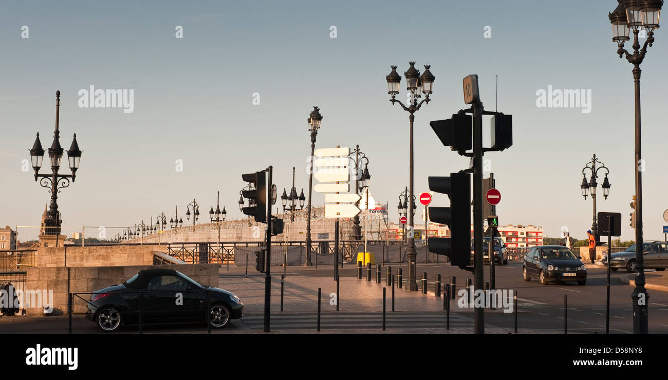 Pont de Pierre, Bordeaux Foto Stock