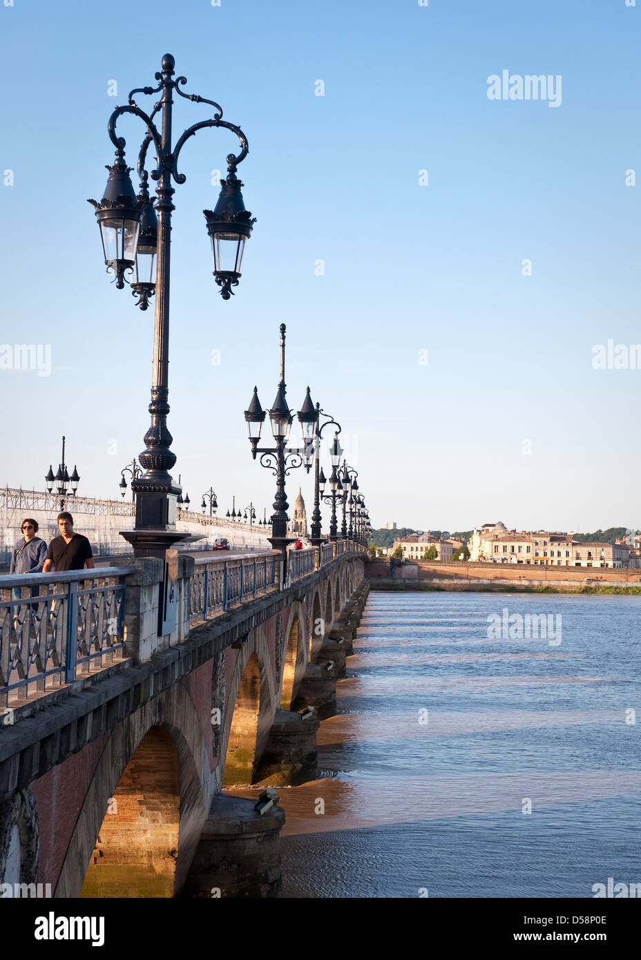 Pont de Pierre, Bordeaux Foto Stock