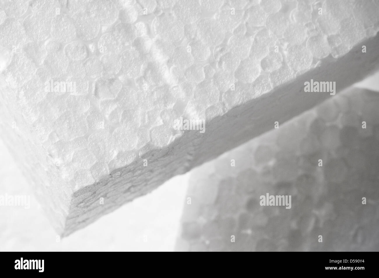 La schiuma di polistirene close up del materiale bianco e i toni di grigio  Foto stock - Alamy